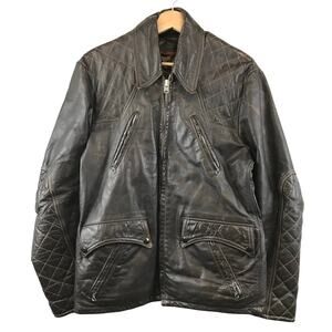 Vintage60's Brown Riders Jacket‎  Talon Zipper rare size M